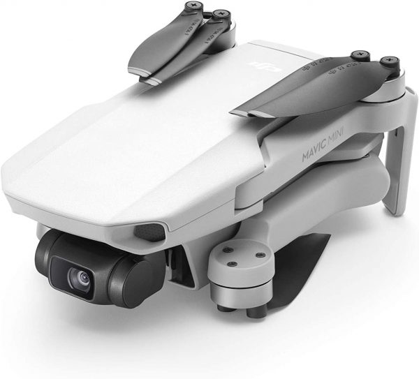 DJI Mavic Mini Combo – Drone FlyCam Quadcopter UAV with 2.7K Camera 3-Axis Gimbal GPS 30min Flight Time, less than 0.55lbs, Gray