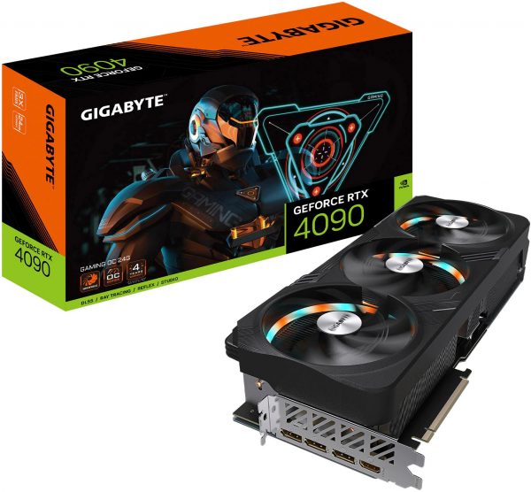 GIGABYTE - NVIDIA GeForce RTX 4090 24GB GDDR6X 384-bit Graphics Card with 3x WINDFORCE Fans (GV-N4090GAMING OC-24GD) - Black